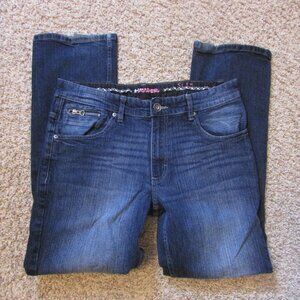Tony Hawk Slim 30X30 Whiskered Faded Dark Denim Jeans Zip Fly